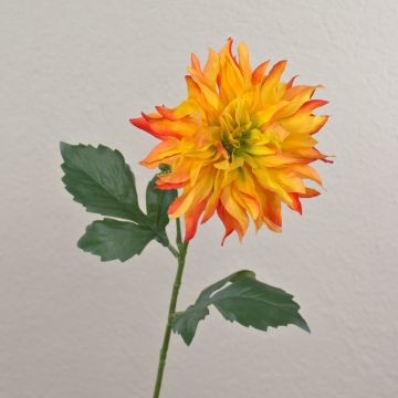 Umělá květina dahlia CINTHIA, oranžová, 60cm, Ø16cm