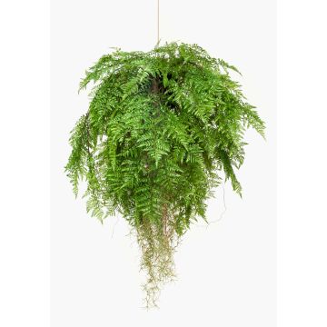 Umělá bostonská kapradina NILO, k zavěšení, v zemině, kořeny, 100cm, Ø80cm