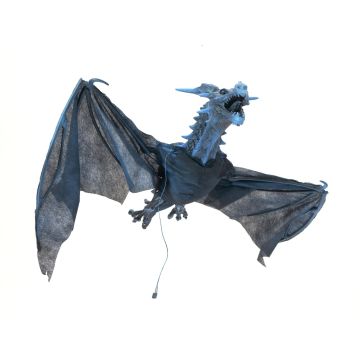 Halloweenský drak MONZA s funkcí pohyblivého zvuku, LED diody, 120cm