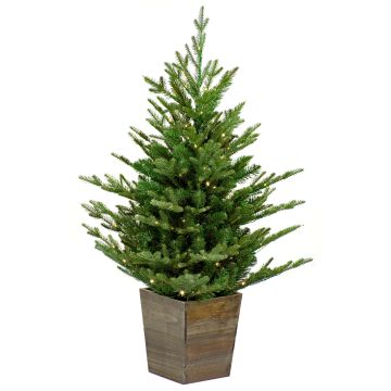 Umělý vánoční stromek CARDIFF, dřevěný hrnec, LED, 90cm, Ø75cm Umělý vánoční stromek CARDIFF, dřevěný hrnec, LED, 90cm, Ø75cm