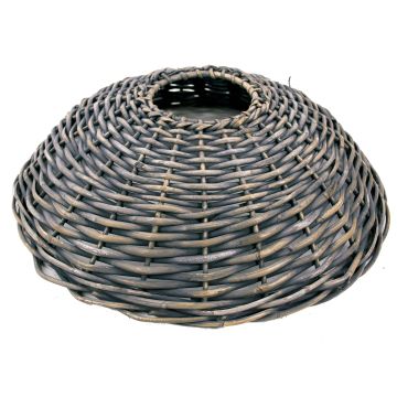 Koš na vánoční stromeček JERICHO z ratanu, šedý, 18cm, Ø62cm