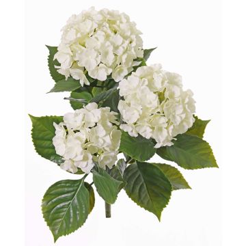 Umělá hortenzie SAIRA, zápich, pro interiér i exteriér, krémová, 40cm, Ø11-13cm