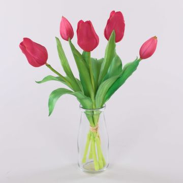 Umělá kytice tulipánu LEANA, růžovo-zelená, 30cm, Ø20cm Umělá kytice tulipánu LEANA, růžovo-zelená, 30cm, Ø20cm
