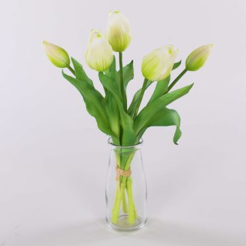 Umělá kytice tulipánu LEANA, bílo-zelená, 30cm, Ø20cm Umělá kytice tulipánu LEANA, bílo-zelená, 30cm, Ø20cm