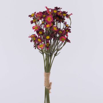 Umělé chryzantémy WEMKE, kytice, vínově červená, 35cm, Ø13cm