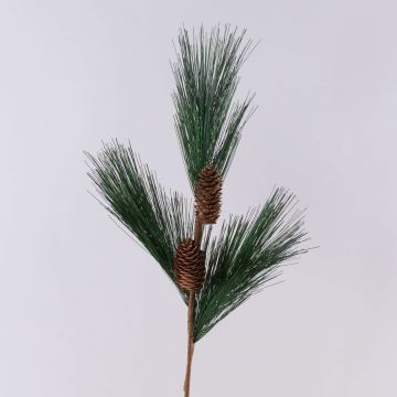 Umělá borovicová větev AZMERA se šiškami, zelená, 65cm