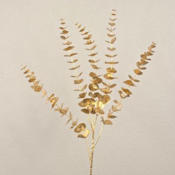 Umělá eukalyptová větev DORTJE, zlatá, 85cm