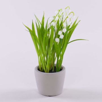 Umělá květina konvalinka NOMTHA v cementovém květináči, bílá, 20cm Umělá květina konvalinka NOMTHA v cementovém květináči, bílá, 20cm