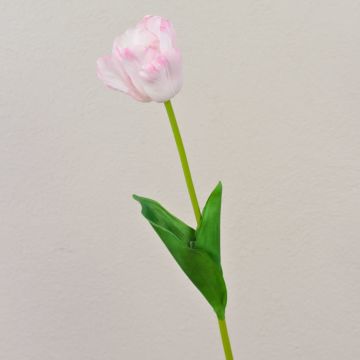 Umělá květina tulipán PJASSINA, bílo-růžová, 65cm