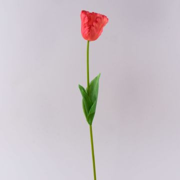 Plastová květina tulipán papoušek PETSCHORA, oranžová, 65cm
