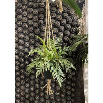 Umělá kapradina štítovka závěsná SERFLI v dekorativním květináči, zelená, 20cm Umělá kapradina štítovka závěsná SERFLI v dekorativním květináči, zelená, 20cm