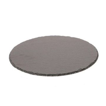 Kulatý břidlicový trojnožka MARIANO, antracit, 0,7cm, Ø30cm