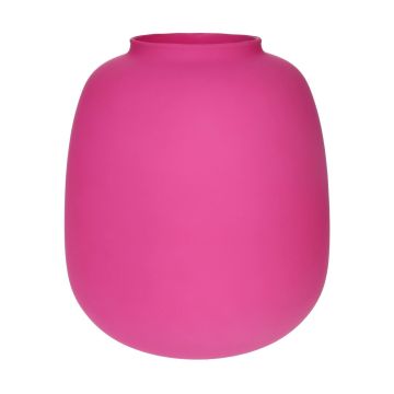 Skleněná váza na květiny CAYDENCE, růžová matná, 25,3 cm, Ø 22,2 cm Skleněná váza na květiny CAYDENCE, růžová matná, 25,3 cm, Ø 22,2 cm