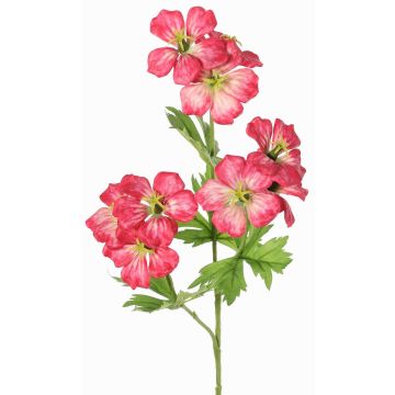 Umělá květina jeřábu ZEDENA, fuchsiovo-krémová, 70cm, Ø6cm