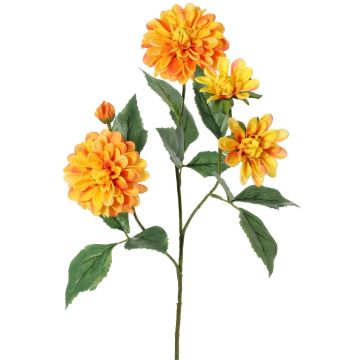 Umělá jiřinka QUINKA, oranžovo-žlutá, 70cm