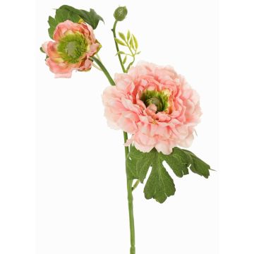 Umělý ranunculus SAGARA, růžovo-zelený, 45cm, Ø5-9cm Umělý ranunculus SAGARA, růžovo-zelený, 45cm, Ø5-9cm