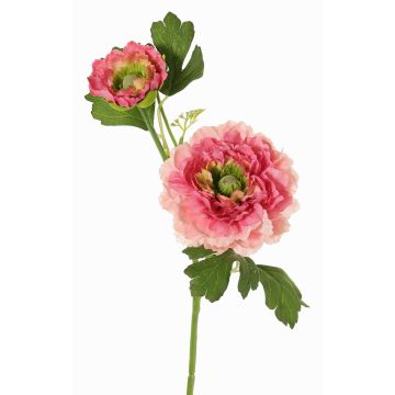 Umělý ranunculus SAGARA, růžovo-fuchsiovo-zelený, 45cm, Ø5-9cm Umělý ranunculus SAGARA, růžovo-fuchsiovo-zelený, 45cm, Ø5-9cm