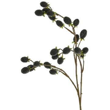 Umělá ostružinová větev URUMA s plody, černá, 90cm