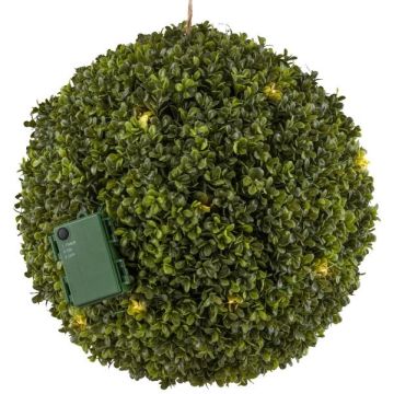 Umělá koule ze zimostrázu WUNDYR, LED diody, křížové dveře, Ø35cm