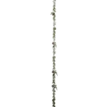 Umělý cedrový věnec RYNTER, šišky, zmrzlé, zelený, 180cm Umělý cedrový věnec RYNTER, šišky, zmrzlé, zelený, 180cm