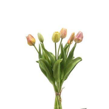 Umělá kytice tulipánů Mix LONA, růžová-broskvová-žlutá, 40 cm Umělá kytice tulipánů Mix LONA, růžová-broskvová-žlutá, 40 cm