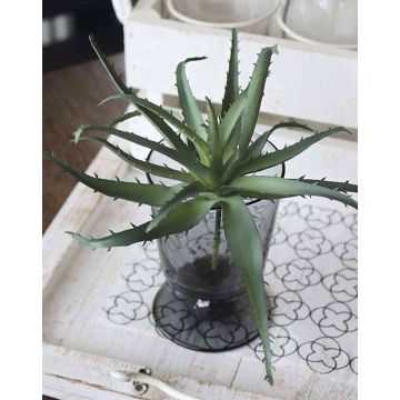 Umělá aloe vera WHITNEY, zápich, tmavě zelená, 18cm
