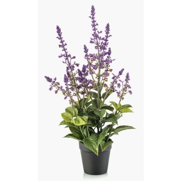 Umělá šalvěj SWORTA v dekorativním květináči, květy, levandule, 45cm