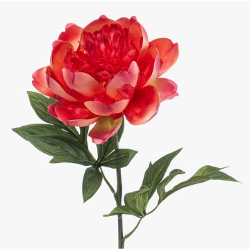 Umělá pivoňka TWOLER, korálová, 55cm