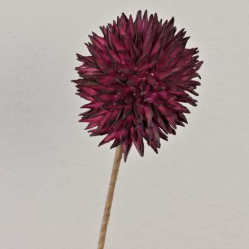Textilní allium MERAL, vínový, 80cm, Ø14cm Textilní allium MERAL, vínový, 80cm, Ø14cm