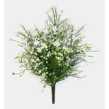 Umělý keř gypsophily JARMIN na tyči, křížová dvířka, krémová, 45cm