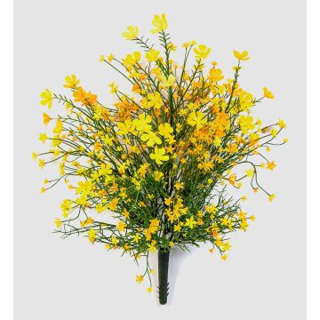 Umělý keř gypsophily JARMIN na tyči, crossdoor, žlutooranžový, 45cm