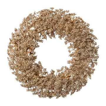 Dekorační věnec maketa bobulí DORNI, zlatý, Ø35cm Dekorační věnec maketa bobulí DORNI, zlatý, Ø35cm