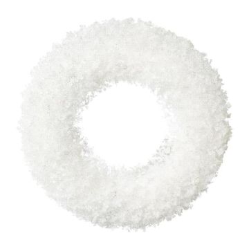 Dekorativní věnec ledové krystaly VIKRA, mražené, bílé, Ø35cm