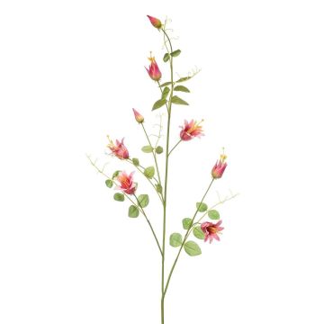 Dekorativní větev plaménku LENOMA, růžová, 115cm