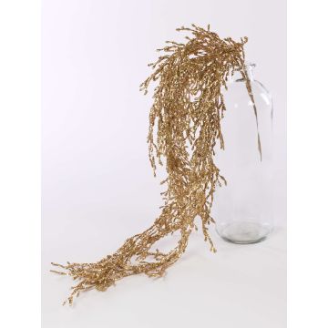 Umělý korálový kaktus na zavěšení TJORVEN, zápich, třpytky, zlatá, 95cm