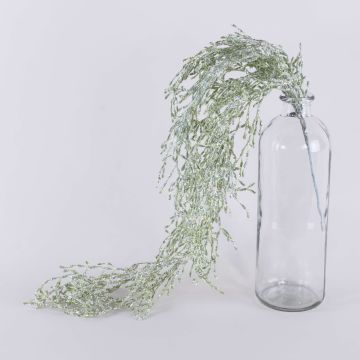 Umělá tillandsia usneoides NEAL na zápichu, třpytky, stříbrná, 90cm