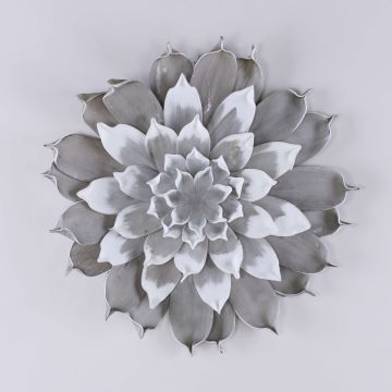 Umělý květ kamélie STEINKA, šedý, Ø40cm