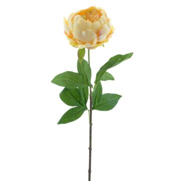 Umělá pivoňka TALFY, žlutá, 65cm