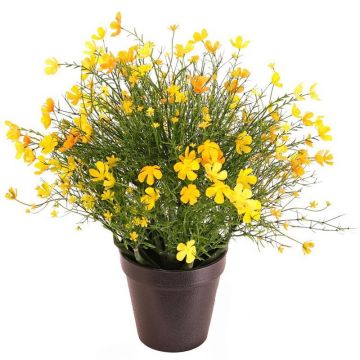 Dekorativní květina GISINDA v dekorativním květináči, žlutooranžová, 40cm Dekorativní květina GISINDA v dekorativním květináči, žlutooranžová, 40cm