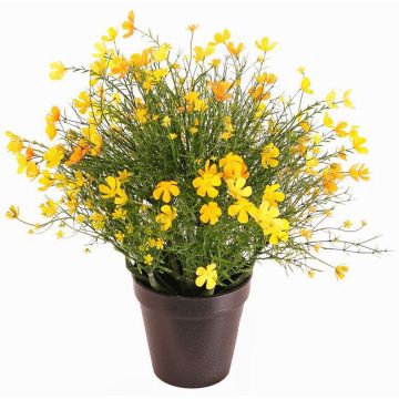 Dekorativní květina GISINDA v dekorativním květináči, žlutooranžová, 40cm Dekorativní květina GISINDA v dekorativním květináči, žlutooranžová, 40cm
