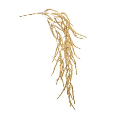 Dekorační větvička amarantu DEDALO s květy, visící, zlatá, 100cm Dekorační větvička amarantu DEDALO s květy, visící, zlatá, 100cm