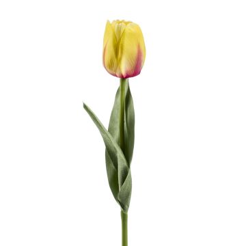 Umělý květinový tulipán ASUNTA, žluto-růžový, 45cm