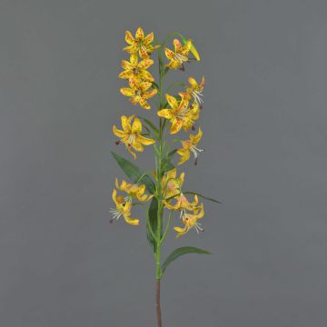 Umělá květinová tygří lilie ARAMAIO, žlutá, 80cm