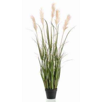 Umělá pampová tráva ALCANTARA s latami, zelená, 130 cm