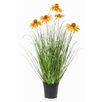 Umělá tráva třapatka SHALLA s květy, oranžová, 60cm Umělá tráva třapatka SHALLA s květy, oranžová, 60cm