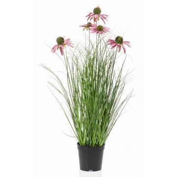 Umělá tráva třapatka SHALLA s květy, fialová, 60cm Umělá tráva třapatka SHALLA s květy, fialová, 60cm