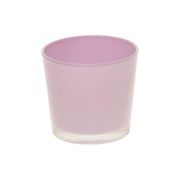 Skleněný květináč ALENA, fialový, 12,5cm, Ø13,3cm Skleněný květináč ALENA, fialový, 12,5cm, Ø13,3cm