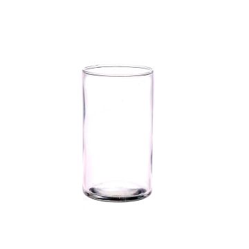Květinová váza SANYA AIR, sklo, válcová, průhledná, 20 cm, Ø 11,5 cm