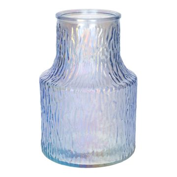 Skleněná stolní váza LUCIENNE, se vzorem, levandulově duhová, 19,8 cm, Ø 13,5 cm Skleněná stolní váza LUCIENNE, se vzorem, levandulově duhová, 19,8 cm, Ø 13,5 cm