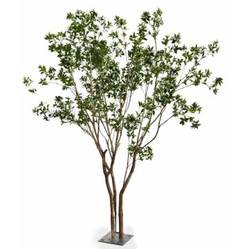 Umělý vavřínový strom RAXELI na talíři, umělé stonky, zelený, 285cm